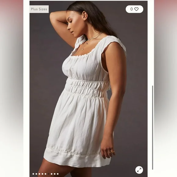 Anthropologie Smock Waist Mini Dress - Picture 3 of 10